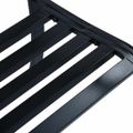 vidaXL Záhradná lavička 125 cm, čierna, oceľ