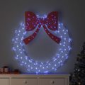 vidaXL Veniec 150 LED Modrá 120 cm Akryl