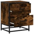 vidaXL Nočné stolíky 2 ks dymový dub 40x31x50 cm kompozitné drevo