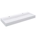 vidaXL Umývadlo z minerálneho/mramoroveho odliatku 120x46x11 cm biele