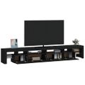 vidaXL TV skrinka s LED svetlami čierna 260x36,5x40 cm