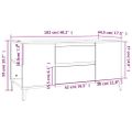 vidaXL TV skrinka biela 102x44,5x50 cm spracované drevo