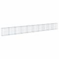 vidaXL Gabiónový kôš s krytom 1000x50x100 cm pozinkované železo