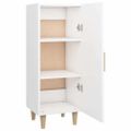 vidaXL Komoda biela 34,5x34x90 cm spracované drevo