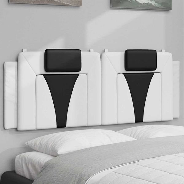 vidaXL Vankúš na čelo postele Viana bielo-čierny 120 cm umelá koža