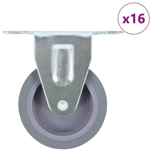 vidaXL 16 ks pevné kolieska 75 mm