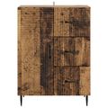 vidaXL Servírovacia skriňa so zásuvkou Staré drevo 66 x 34,5 x 89,5 cm