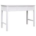 vidaXL Písací stôl biely 110x45x76 cm drevený