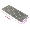 vidaXL Dierované plechy 20 ks 2 mm 300x120 mm pozinkovaná oceľ