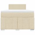 vidaXL Boxspring posteľ s matracom krémová 120x190 cm látka