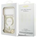 Puzdro Guess Resin Bottom Glitter MagSafe pre iPhone 17 Pro zlatá