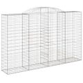 vidaXL Oblúkové gabiónové koše 5ks 300x50x180/200cm pozinkované železo