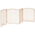vidaXL Brána pre psa s dverami skladacia 4 panely 320cm topoľové drevo
