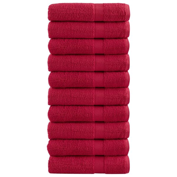 vidaXL Prémiové osušky SOLUND 10 ks fialové 100x150 cm 600 g/m2