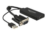Nástroj na prevod videa - VGA - HDMI - čierna - maloobchod