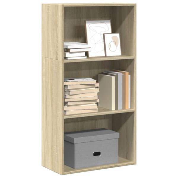 vidaXL Knižnica dub sonoma 60x30x114 cm kompozitné drevo