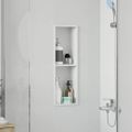 vidaXL Sprchový výklenok Biela 60 x 20 x 9,5 cm Nehrdzavejúca oceľ