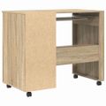 vidaXL Stôl na kolieskach Sonoma dub Kompozitné drevo 91 x 50 x 77 cm