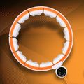 Masážna hula hoop HMS HHM21 so závažím, magnetmi a počítadlom biela/oranžová