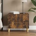 vidaXL Nočný stolík Dymový dub 62 x 34,5 x 48 cm Kompozitné drevo