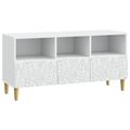 vidaXL TV skrinka 102 x 34,5 x 50 cm Biela Kompozitné drevo