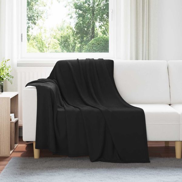 vidaXL Prikrývky na hodenie 24 pcs Čierna 200 x 150 cm Flís