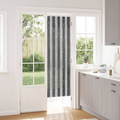 vidaXL Záves proti hmyzu z chenille Šedá a čierna 56 x 185 cm 100% PP