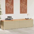 vidaXL Záhradný úložný box, béžový 220x50x54 cm, polyratan a akácia