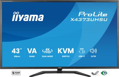 iiyama ProLite/X4373UHSU-B2/42,5''/VA/4K UHD/60Hz/3ms/Čierna/3R