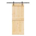 vidaXL Posuvné dvere NARVIK Prírodná a čierna 80 x 210 cm (152,5 cm)