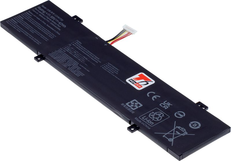 Batéria T6 Power pre Asus VivoBook Flip 14 TP412UA, TP412FA, 3640mAh, 42Wh, 3cell, Li-poly
