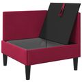 vidaXL Sofa s úložným priestorom Víno červené Zamat