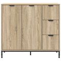 vidaXL Servírovacia skriňa Sonoma dub 89,5 x 33 x 82 cm