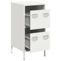 vidaXL Komoda biela 35x39x73,5 cm oceľ valcovaná za studena