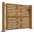 vidaXL Záhradná brána 100x100 cm, corten oceľ, štvorcový dizajn