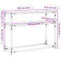 vidaXL Konzolový stolík dub sonoma 100x35,5x75 cm kompozitné drevo