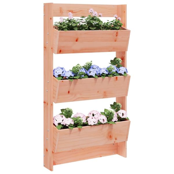 vidaXL Nástenný kvetináč 3-poschodový 60x18,5x110 cm masívny douglas