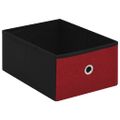 vidaXL Skladacia úložná lavica vínovo červená 76x38x38 cm umelý ľan