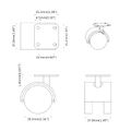 vidaXL Otočné koliesko 2 ks Čierna 39,5 x 39,5 x 37,8 mm Železo a PP