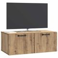 vidaXL Nástenná TV skrinka 78,5 x 41 x 30 cm Dub artisan