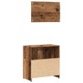 VidaXL Kúpeľňová skrinka so zrkadlom Old Wood Tried Wood