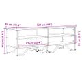vidaXL TV stolík dub sonoma 122x34x41 cm kompozitné drevo