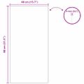 vidaXL Nástenné zrkadlo Obdĺžnikový 40 x 80 cm tvrdené sklo