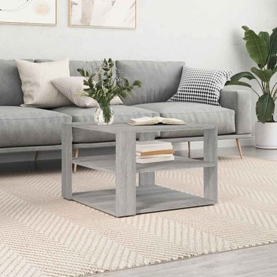 vidaXL Konferenčný stolík sivý sonoma 58x58x40 cm kompozitné drevo