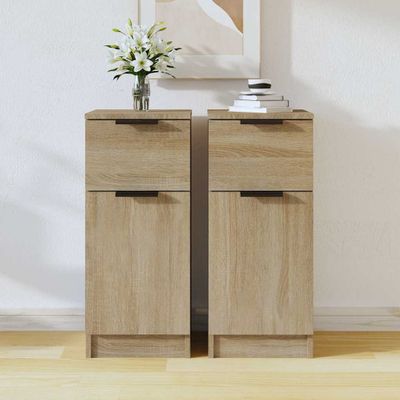 vidaXL Komody 2 ks dub sonoma 30x30x70 cm spracované drevo