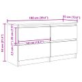 TV Skrinka vidaXL Čierna 100x35x54 cm Upravené drevo