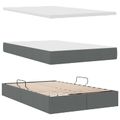 vidaXL Postel s úložným prostorem a matrací Tmavo šedá 120 x 190 cm