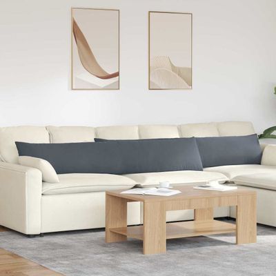 vidaXL Vankúše na pohovku 2 pcs Tmavo šedá 200 x 40 cm