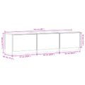 vidaXL TV skriňa s LED 165x34x40 cm Betónovo Sivá Konštruované drevo