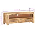 vidaXL TV skrinka 110x30x40 cm surové mangovníkové drevo